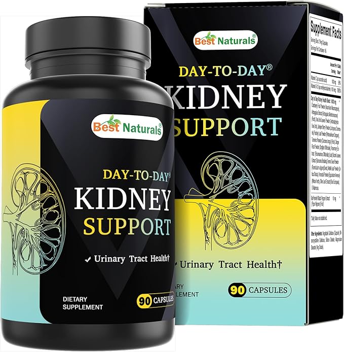 Best Naturals Day-to-Day Kidney Support with Cranberry Fruit, Vitamin C, B12, D-Mannose, Uva Ursi, Juniper Berry, Parsley Leaf 90 Veg Capsules