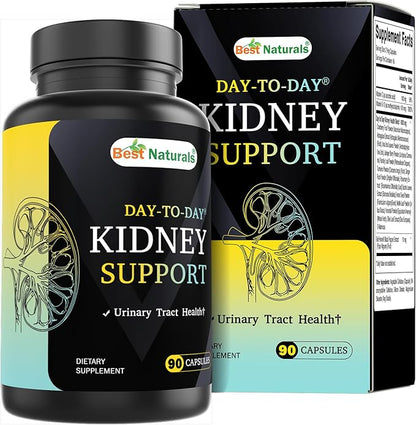 Best Naturals Day-to-Day Kidney Support with Cranberry Fruit, Vitamin C, B12, D-Mannose, Uva Ursi, Juniper Berry, Parsley Leaf 90 Veg Capsules