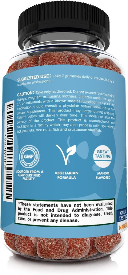 Premium Eye Support Gummies–Lutein Gummies with Zeaxanthin Supports Overall Eye Health, Vision & Macular Health–Clinically Studied Lutein & Zeaxanthin Gummies with Lutemax 2020-60 Eye Gummies
