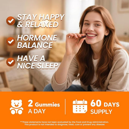 Lukaree Cortisol Supplements for Women & Men, 15 in 1 Cortisol Reducer Manager, Cortisol Calm Gummies with Ashwagandha, Magnesium, L-theanine, GABA - for Mood, Focus, Sleep - Vegan Sugar Free, 2 Pack
