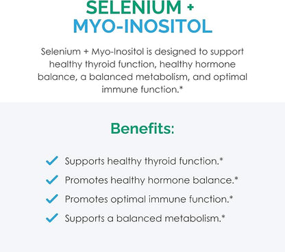 Rootcology by Dr. Izabella Wentz | Selenium + Myo-Inositol | Comprehensive Blend to Promote Hormone Balance and Immune System Health | 60 Capsules