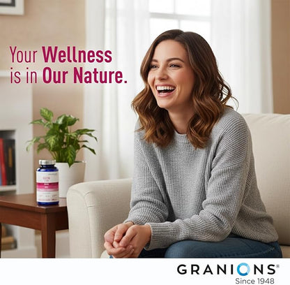 Granions Biotin 10,000 mcg Hair, Skin and Nails Pills - Extra Strength Biotin Complex with Zinc, Selenium, Millet, Bilberry, Aminos - Hair Growth Vitamins Supplement for Women & Men - 60 Tablets