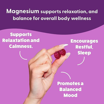 Feel Great Vitamins Magnesium Citrate Gummies - High Absorption for Muscle Relaxation, Calm & Sleep Support, Aids Occasional Constipation, Vegan, Non-GMO, 200mg Per Serving - 60 Gummies