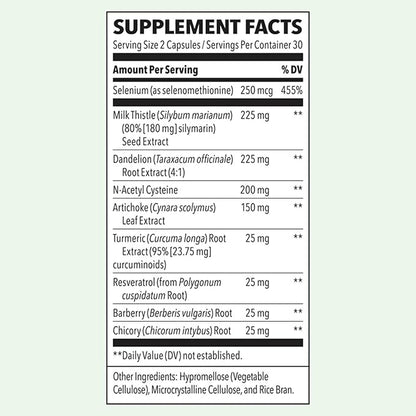 LifeSeasons Puri-T - Liver Cleanse & Detox Support Supplement - Resveratrol N-Acetyl Cysteine Milk Thistle Artichoke & Turmeric - Supports Tissue Regeneration & Healthy Bile - 60 Capsules (Pack of 2)