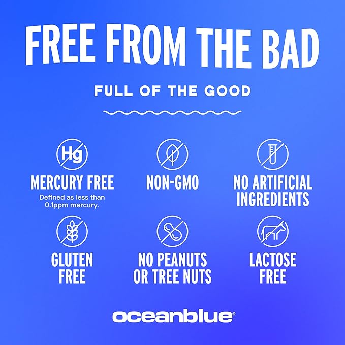 Oceanblue Professional Omega-3 2100 – 180 ct – Triple Strength Burpless Fish Oil Supplement with High-Potency EPA, DHA, DPA – Wild-Caught – Orange Flavor (90 Servings)