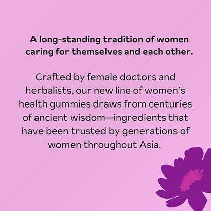 PMS Support Gummies for Women | Hormone Balance, Healthy Cycle | Relaxes Body, Reduces Cramps | Boosts Mood, Energy| Dong Quai, Peony Root, Licorice Root, Chamomile | Low Sugar Chews, 60 Gummies