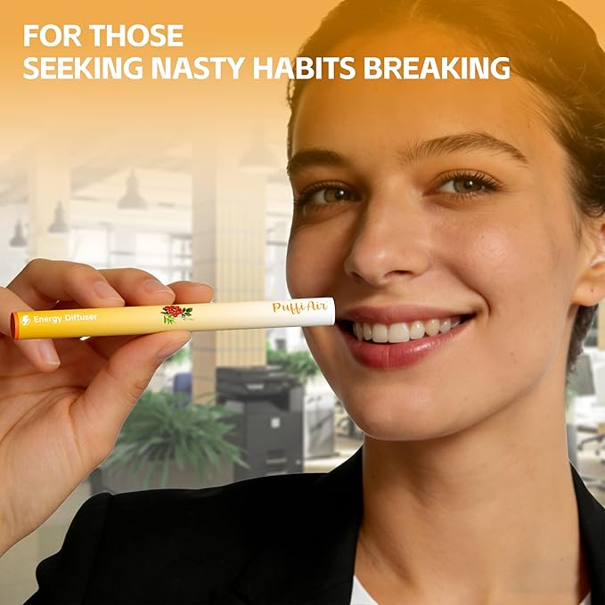 Herbal Diffuser Pen, Energy Diffuser with Guarana, Green Tea Extract, VB12, Peppermint & Menthol for Energy Boost, All Natural Swap - Up to 600 Uses (Varies by Usage), 1 Diffuser, 1 Pack