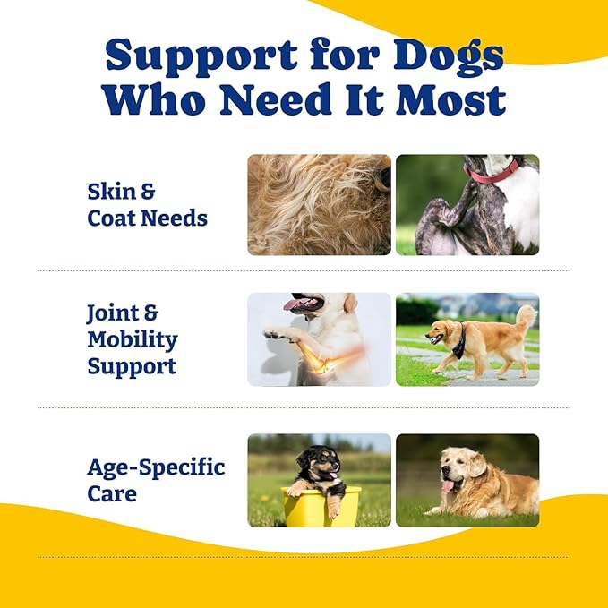 Collagen for Dogs - Collagen Soft Chews for Hip, Joint, Cartilage & Mobility Support, Skin & Coat Supplement for Dogs, with Types I, II & III Collagen and Superfood - 110 Count, Duck & Pear Flavor