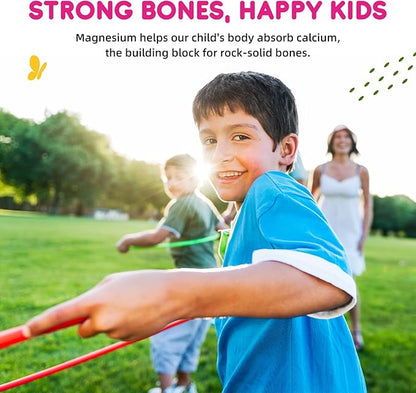 Magnesium Gummies for Kids - Magnesium Glycinate Gummies with L-Theanine, Chamomile, Vitamin B6, D for Kids & Adults Sleep, Stress, Muscle Relief & Nerve Bone - Sugar Free Strawberry 60ct