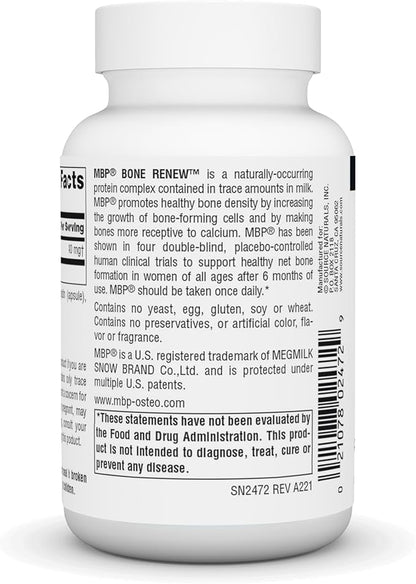 Source Naturals MBP Bone Renew, Milk Protein for Advanced Density Support* - 60 Capsules
