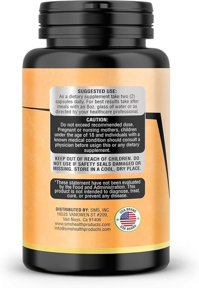 Turmeric Curcumin with Ginger, BioPerine Black Pepper, 95% Curcuminoids, Natural Joint & Healthly Inflammatory Support, Antioxidant Tumeric Supplement, 60 Veggie Capsules, Made in USA, by SMS
