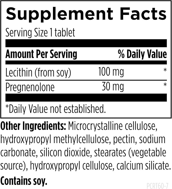 Designs for Health Pregnenolone CRT - 30mg Controlled/Time Release Pregnenolone (10-12 Hour) - Estrogen, DHEA + Testosterone Hormone Precursor for Women + Men - Vegan + Non-GMO (60 Tablets)