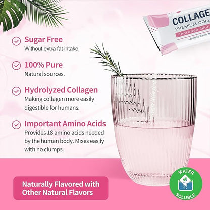 NATURE TARGET Multi Collagen Peptides Powder - Type I, II, III, V, X - Enhanced Absorption, Hydrolyzed Collagen Peptides with Prebiotics, Sugar-Free, Skin Hair Nail & Joint Support, Non-GMO