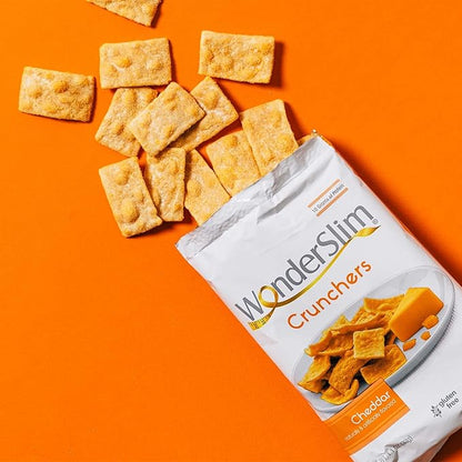 WonderSlim Protein Snack Chips, Cheddar, Low Fat & Gluten Free (10ct)