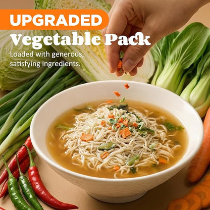 Healspot High Protein Instant Ramen Variety Pack, 6 Pack Non Fried Ramen Broth, 32g Plant Based Protein, Low Fat, Low Carb, Non GMO, Keto Friendly & Plant Based (Smoky-Beef,Classic-Pork)