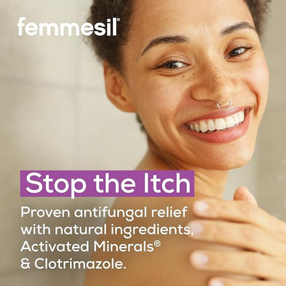 Femmesil Yeast Infection Ointment MAX Strength, Vaginal Yeast Infection Treatment with Clotrimazole for Women Feminine Care, Natural Antifungal Cream to Relieve Vaginal Itch & Irritation (28g)