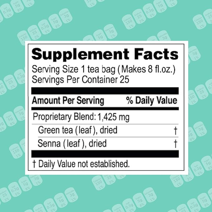Hyleys Slim Tea Blueberry Flavor - Weight Loss Herbal Supplement Cleanse and Detox - 25 Tea Bags (12 Pack)