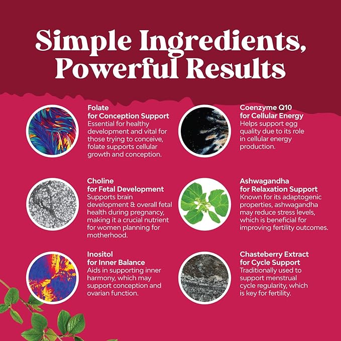 Fertility Gummies for Women Trying to Conceive - Yummy Gummy Fertility Supplement for Women with Myo-Inositol Folic Acid & Vitex Chasteberry - Vegan Non-GMO & Gluten Free - Juicy Peach - 90 Count