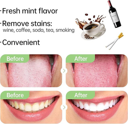 Finger Teeth Wipes for Adults, 60pcs, Oral Brush ups for Teeth Cleaning, Deep Cleaning Teeth Wipes, Gum Cleanning, Teeth Whitening Wipes, Oral mucosa Cleaner, Mint Flavor