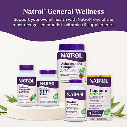 Natrol Beauty Biotin 10,000mcg Vitamins for Beauty, 100 Tablets, 100 Day Supply