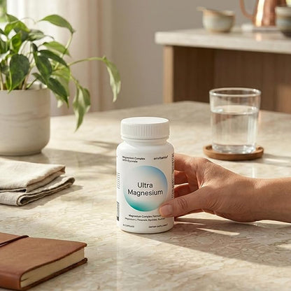 envitamin Ultra Magnesium Glycinate - 8 in 1 Formula with Methylated Vitamin B12, Vitamin D3 and B6.