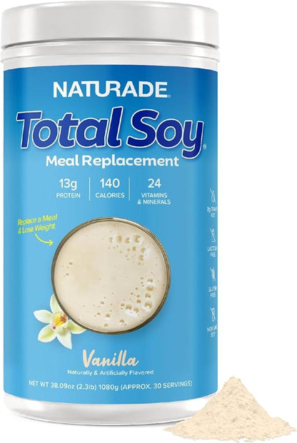 Total Soy Plant-Based Meal Replacement Powder | 13g Complete Soy Protein, Low Carb, Low Sugar | Supports Hormonal Balance, Healthy Blood Sugar & Weight Management | Vanilla, Vegan