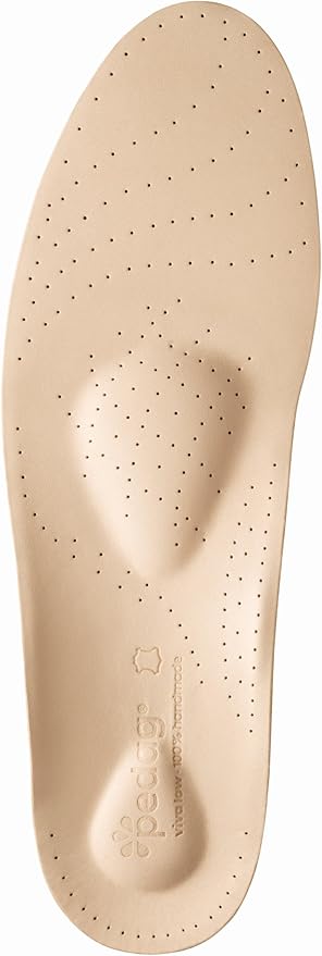 Pedag Viva Low | Low Arch Support | Handmade in Germany | Plantar Fasciitis Relief | Heel Cushion | Activated Charcoal Odor Control | Metatarsal Support | Tan | Men US 10/ EU 43