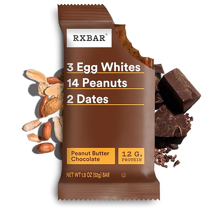 RXBAR Protein Bars, Protein Snack, Snack Bars, Peanut Butter Chocolate, 22oz Box (12 Count) (Pack of 2)