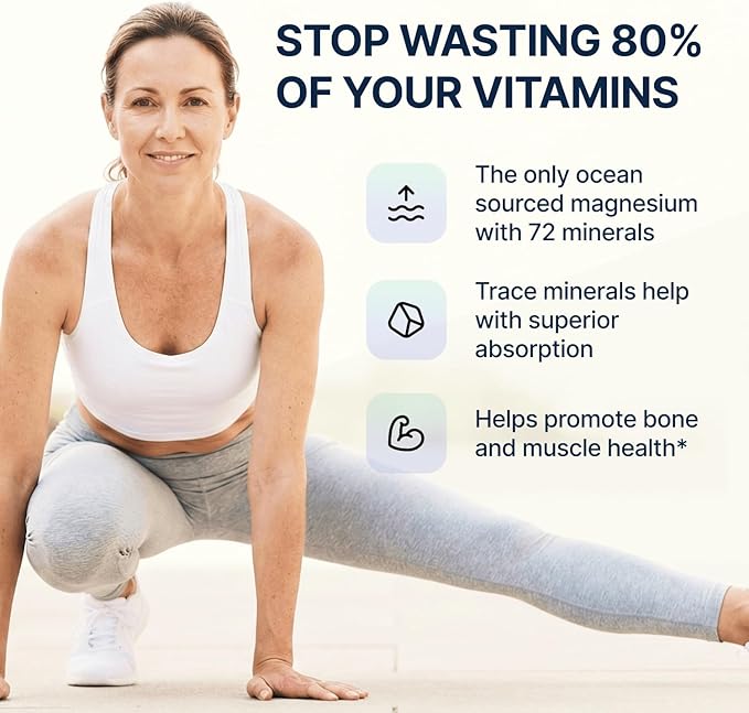 Spectrum 5 Magnesium Complex for Women & Men | Patented Aqua-Ionic® 5X Absorption Technology | 500mg Glycinate, Citrate, Malate + 72 Trace Minerals | Deep Sleep, Leg Cramp Relief & Calm | Non-Laxative