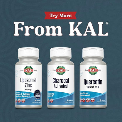 KAL Activated Charcoal Capsules, Cleansing Support, 500 mg Preferred Non-GMO Coconut-Shell Detox Formula, Vegan and Lab Verified, 25 Servings, 50 VegCaps