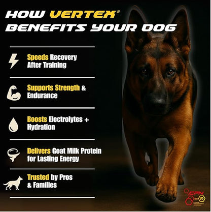 Vertex High-Performance Dog Supplement – Predigested Liver, Whey & Egg Protein – Supports Muscle, Recovery, Fertility, Digestion & Milk Production – Ideal for Working, Breeding & Active Dogs - 2 LBS