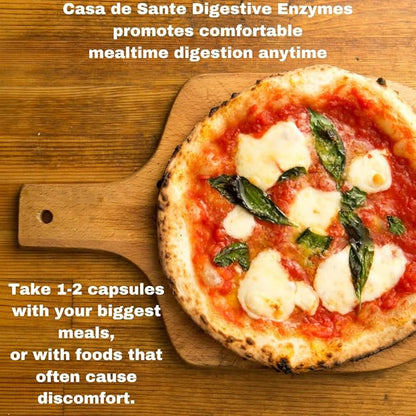 Casa de Sante FODMAP Digestive Enzymes, No High Inulin, Keto Carnivore Intolerance Support, 18 Multi Enzyme Amylase Bromelain Lipase Lactase Protease Papain Alpha galactosidase, More - No GMO