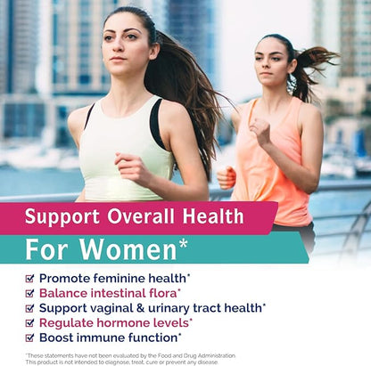 Innate Vitality Probiotics for Women, 100 Billion CFUs 18 Strains, Prebiotics and Probiotics, with Cranberry, Vitamin C & B6 P5P, Vaginal & Digestive Health, Non refrigerated, 60 Caps