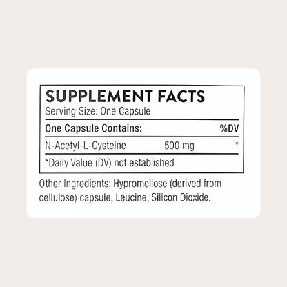 THORNE - NAC - N-Acetylcysteine - 500mg - Supports Respiratory Health and Immune Function*; Promotes Liver and Kidney Detox - 180 Capsules