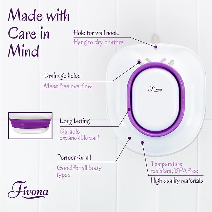 Fivona 3-in-1 Yoni Steam Kit - Bundle of V Steaming Herbs Blue Moon Recipe 1.76 Ounces (2-4 Steams) with Expandable V-Steam Seat and Hand Flusher for Detox, Cleansing, pH Balance and Odor Control