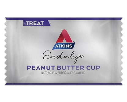 Atkins Caramel Almond Clusters, Gluten Free, High in Fiber, 1g Sugar, 2g Net Carb, Keto Friendly, 20 Count & Endulge Peanut Butter Cups, Dessert Favorite, Low Carb, 0g Sugar, 20 Count