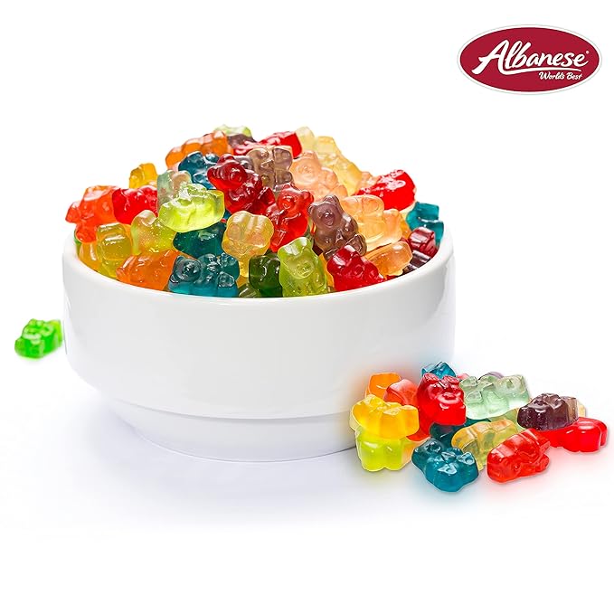 Albanese Candy, 12 Flavor Gummi Bears, 7.5-Ounce Bag, Pack of 12