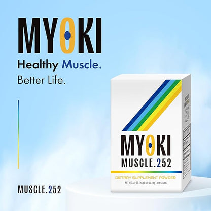 MYOKI Muscle Support Powder (15 Count) Support Strong & Healthy Muscle Maintenance Science Backed Supplement for Lean Muscle Strength & Mobility Novel Formula for Muscle Health & Loss Support