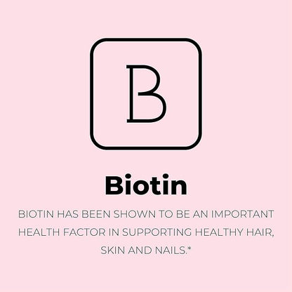 Collagen Capsules with Biotin, Hyaluronic Acid, Vitamin C, Hydrolyzed Multi Collagen Peptide Capsules Types I, II, III, V, X For Skin, Hair, Nails and Joint Health Supplement* 120 Count