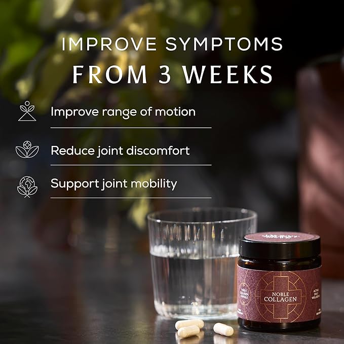 Ancient + Brave Noble Collagen Capsules 30 Servings, Type 2 Collagen for Women, with Vitamin C, Manganese, Boswellia Serrata and Targeted Nutrients, for Mobility Support and Daily Wellness