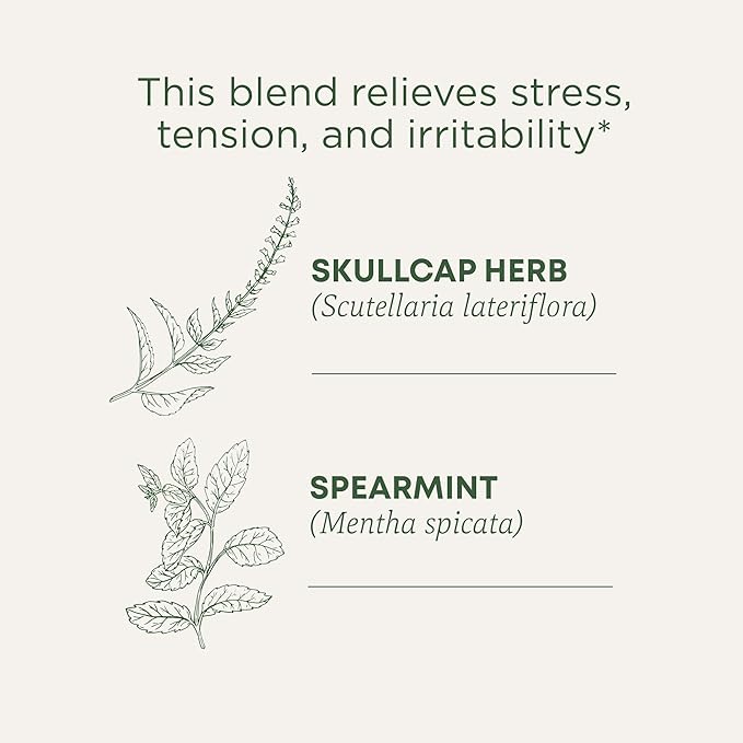 Traditional Medicinals Organic, Stress Ease Tension Relief, Lemon Verbena Mint Tea - Supports Stress Relief - Kosher, Non-GMO, Caffeine-Free, Compostable - 16 Count (Pack of 2)