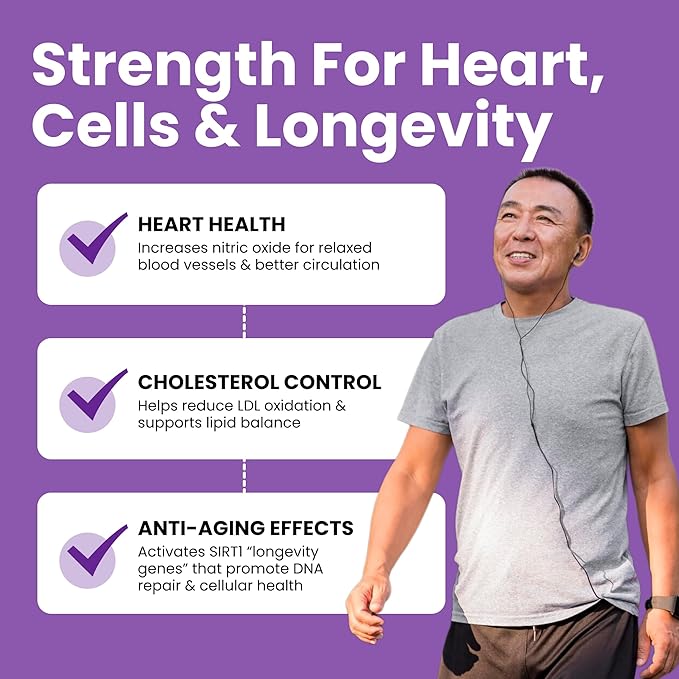 Luma Nutrition High Purity Resveratrol Supplement - 98% Trans-Resveratrol - Antioxidant - Resveratrol Capsules - Vegan & Gluten-Free - 60 Capsules