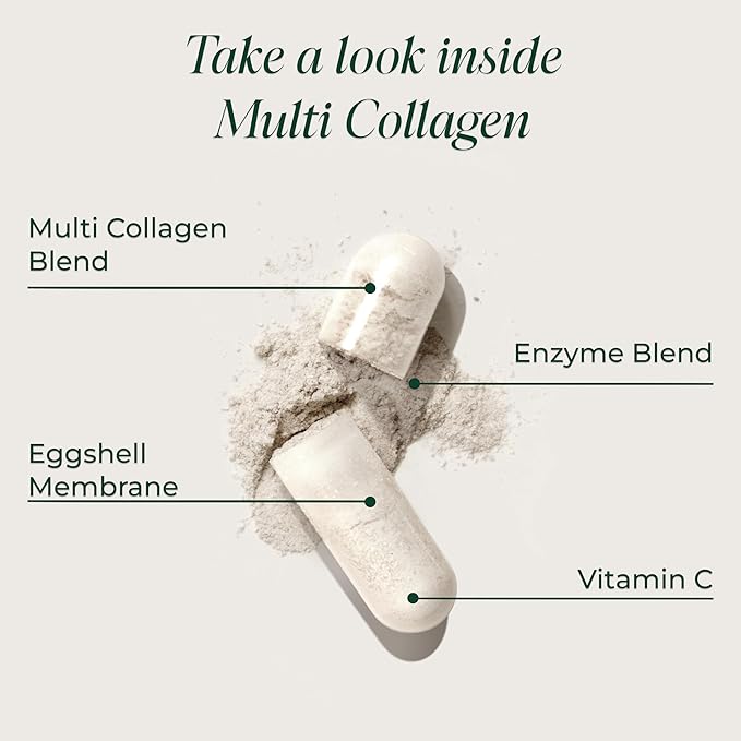 Primal Harvest 2 Pack, Multi Collagen Pills for Women and Men (Type I, II, III, V, X) Collagen Supplements for Women and Men, 120 Capsules w/Vitamin C for Hair, Skin, Nails Collagen Peptides Pills