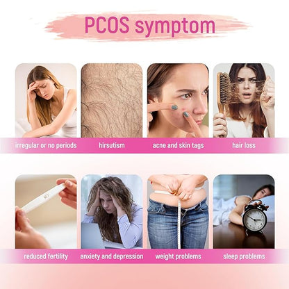 Laicuherb Organic PCOS Herbal Tea for Hormone & Menstrual Balance, PCOS Spearmint Tea Supports Women Fertility Health, Natural PCOS Tea with Nettle Leaf & Lemongrass, Pack of 5