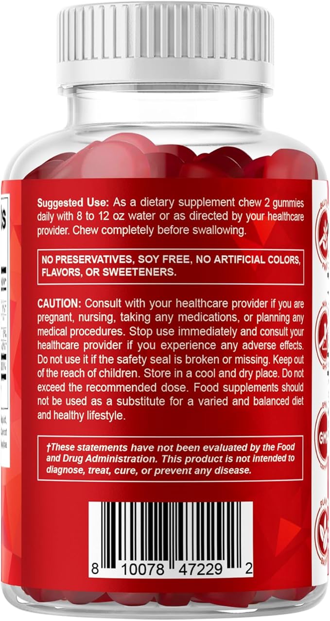 Vitamatic 2 Packs Extra Strength Vitamin B12 5000 mcg (Methyl B12) Gummies - 120 Count - Energy Metabolism Support and Nervous System Health Support, Natural Cherry Flavored