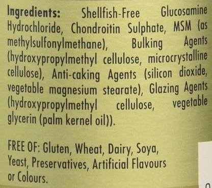 Solgar Triple Strength Glucosamine Chondroitin MSM, 60 Tablets - Promotes Healthy Joints, Supports Comfortable Movement - Shellfish Free - Gluten Free, Dairy Free - 30 Servings