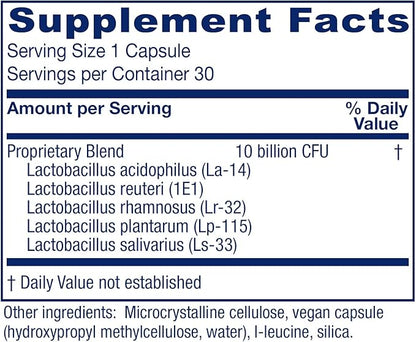 Vitanica FemEcology, Vaginal and Intestinal Probiotic Support, Vegetarian, 30 Capsules