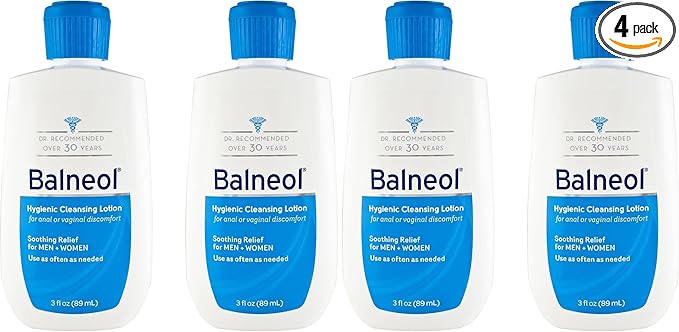 Balneol Hygienic Cleansing Lotion,3oz Bottle,(Pack of 4)