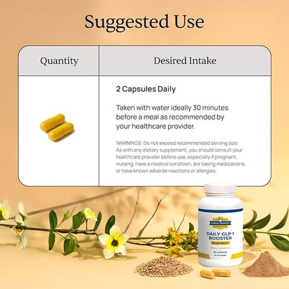 Simple Burn Daily GLP-1 Booster Weight Management Supplement with Berberine HCl for Women - GLP1 Natural Appetite Suppressant - Supports Fat Metabolism & Craving Control - 60 Capsules