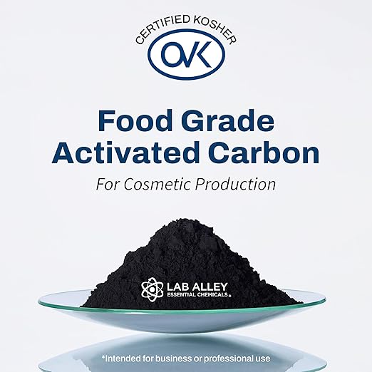 Lab Alley Activated Charcoal Powder, Food Grade, Kosher Certified, Halal, Wood Based, Ideal for Water & Air Filtration, Detoxifying Skincare Products, and Odor Control (10 Pounds)